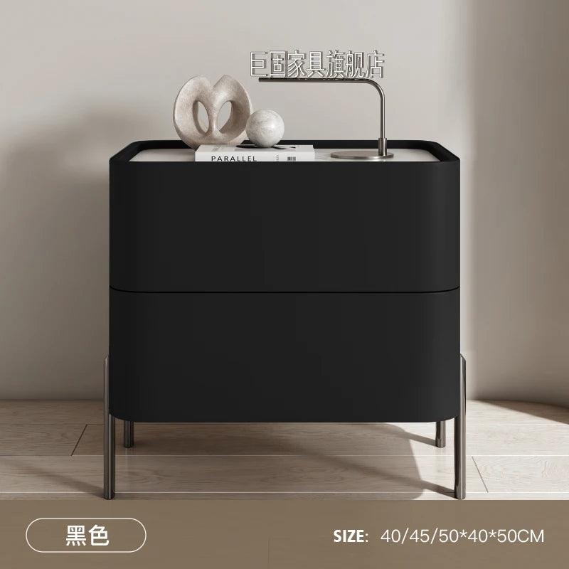 Nightstand with Modern Design and Storage Drawers for Bedroom