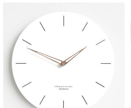 Modern Nordic Style Silent Wall Clock with Sweep Movement - 12 Inch, Geralt Environmental Protection Board Material
