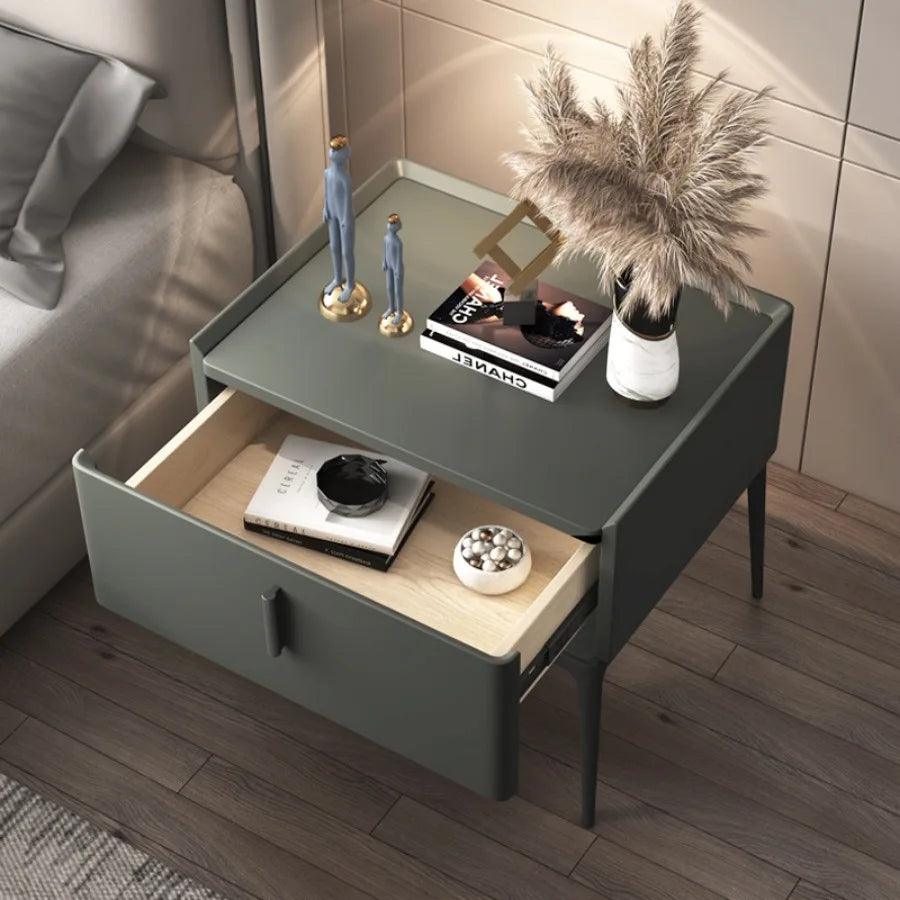Nordic Style Minimalist Nightstands Set for Bedroom - Wooden Drawer Organizers