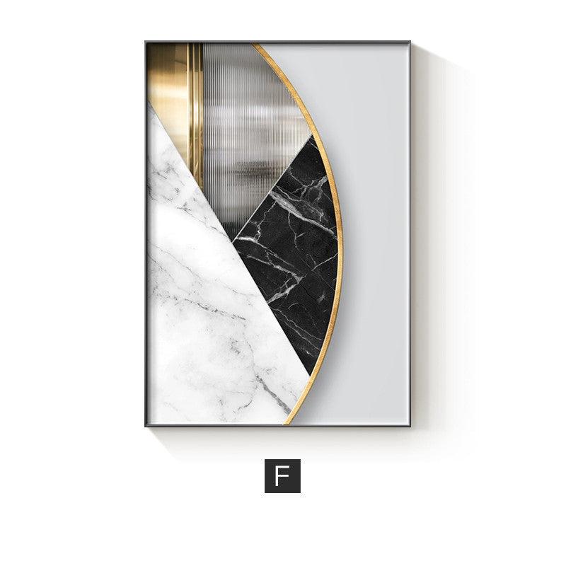 Geometric Abstract Canvas Wall Art Print for Home Decor