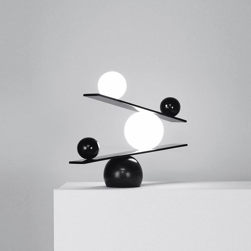 Modern Marble Glass Ball Table Lamp for Hotel Exhibition Hall Bedroom Decor