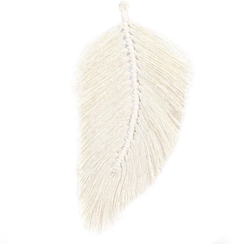 Hand-Woven Leaf Cotton Tapestry Tapestry