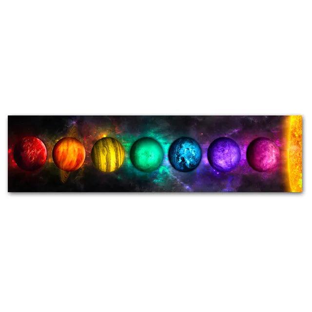 Celestial Moon Phases Monochrome Canvas Wall Art - Abstract Living Room Decor