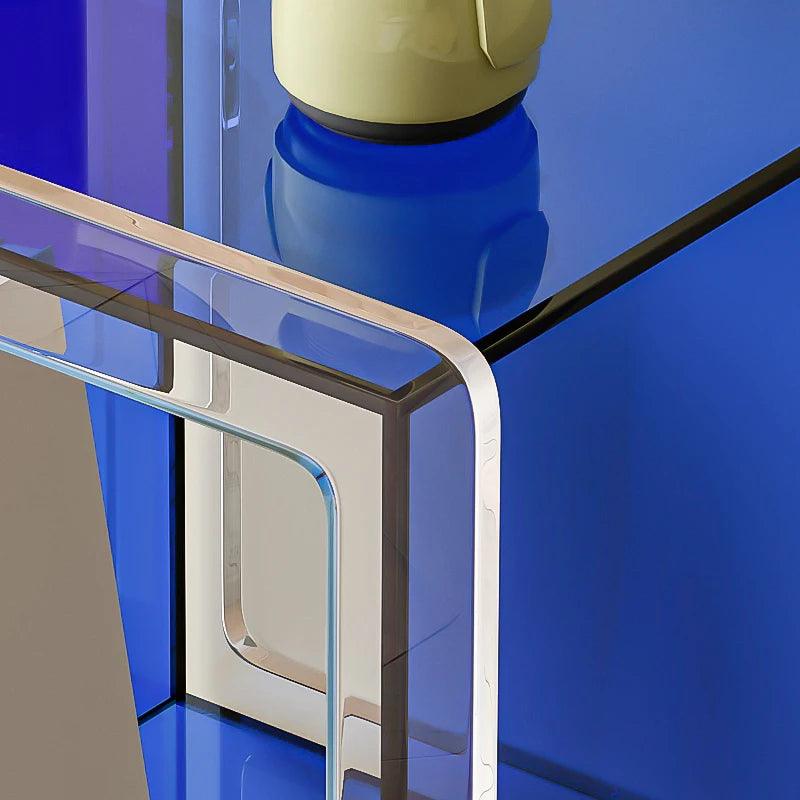 Modern Acrylic Nightstand with Drawer - Bedroom Furniture Shelf Organizer