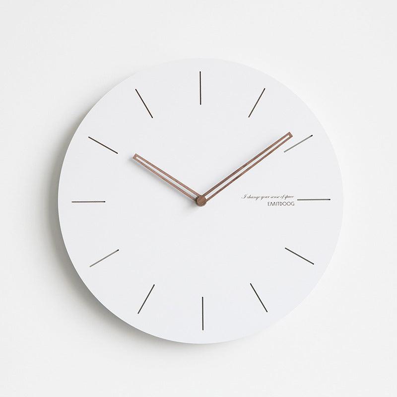 Modern Scandinavian Wooden Wall Clock with Suzuki Movement - 12 Inch Diameter