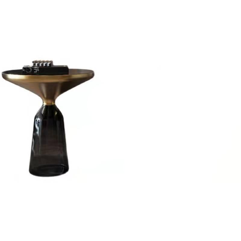 Nordic Marble Circle Coffee Table - Elegant Glass and Stainless Steel Design