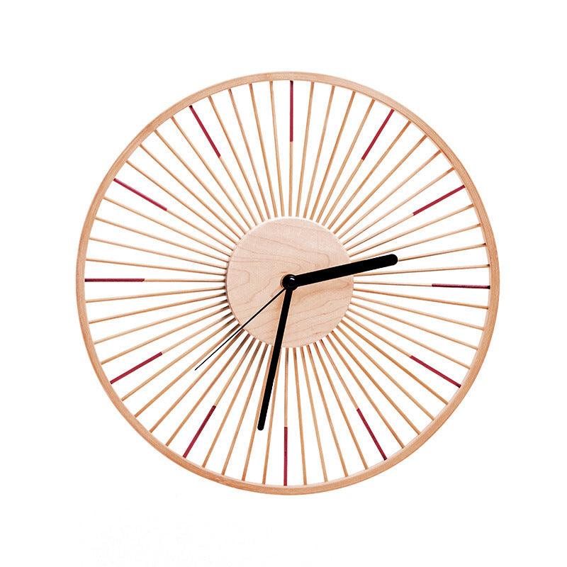 Japanese Style Wall Clock Solid Wood Clock Clock Living Room