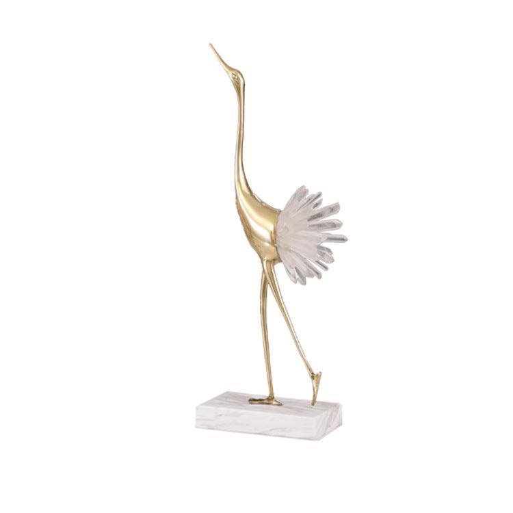 Elegant Crystal Crane Figurine for Home Decor