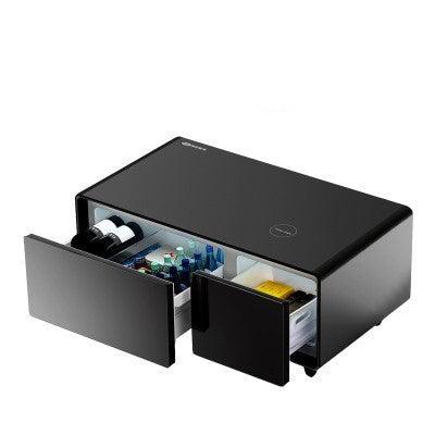 Coffee Table Refrigerator with Tempered Glass Panel - Modern Living Room Essential