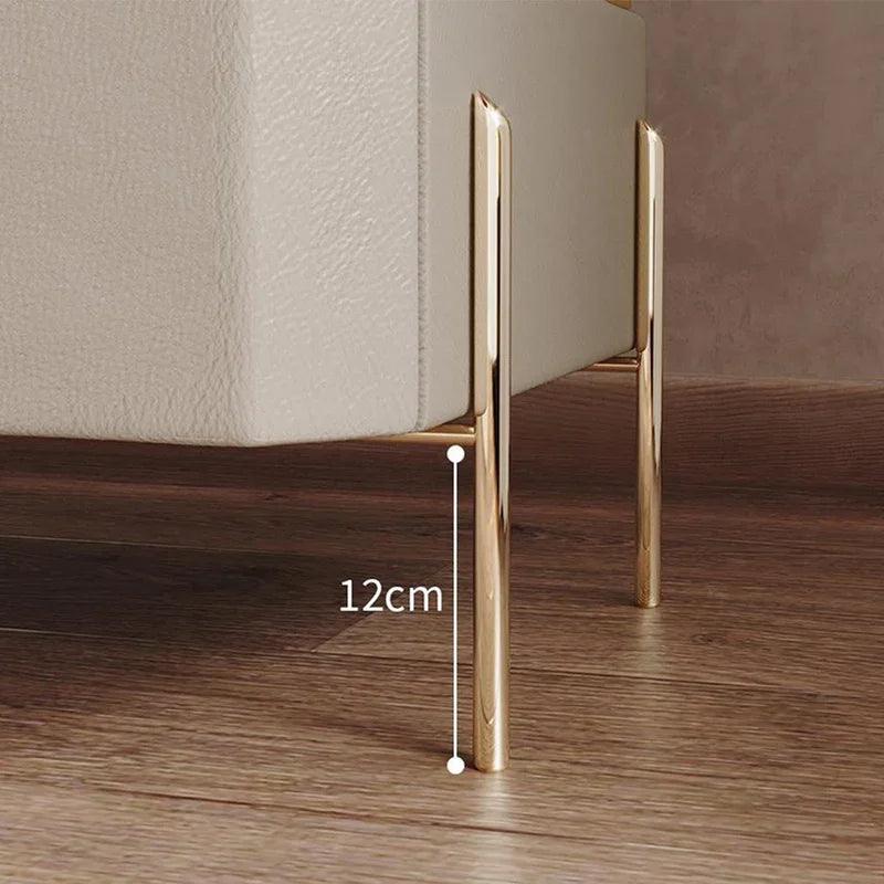 Gold Wireless Charging Bedside Table with Smart Drawers - Modern Furniture for Living Room