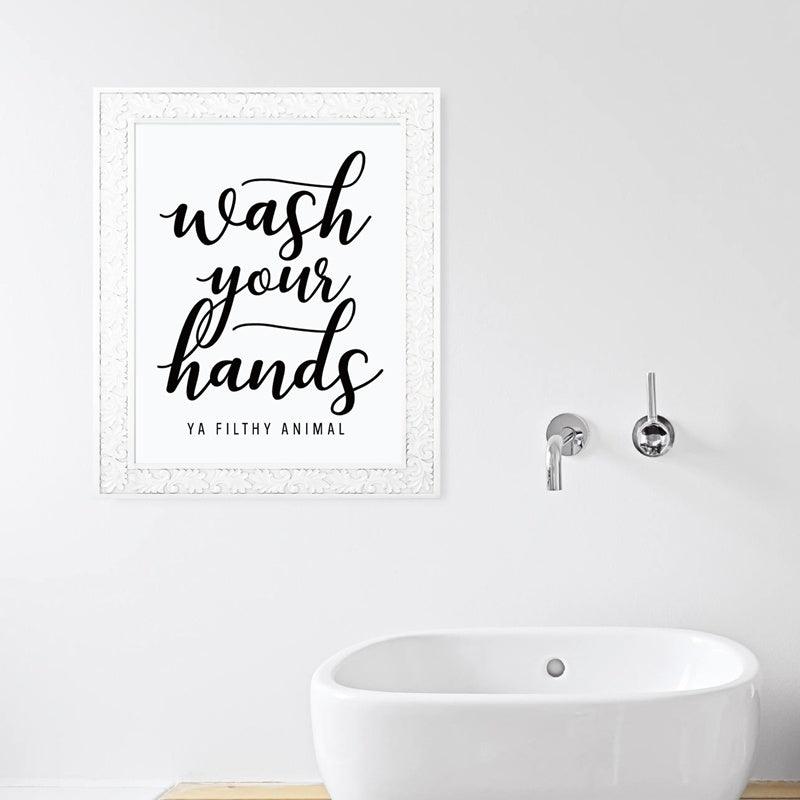 Elegant Abstract Canvas Wall Art: Nordic Style Letters Painting
