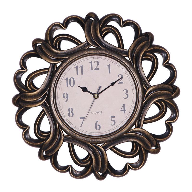European Style 10 Inch Retro Wall Clock with Quartz Movement