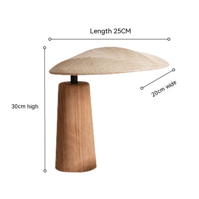 Modern Wood Grain Table Lamp with Splicing Design