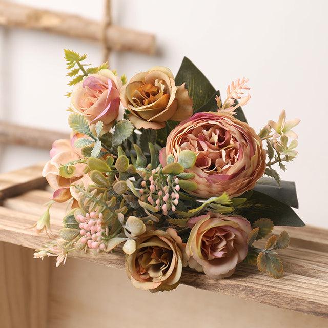 Autumn Bliss Silk Rose Home Decor Accent