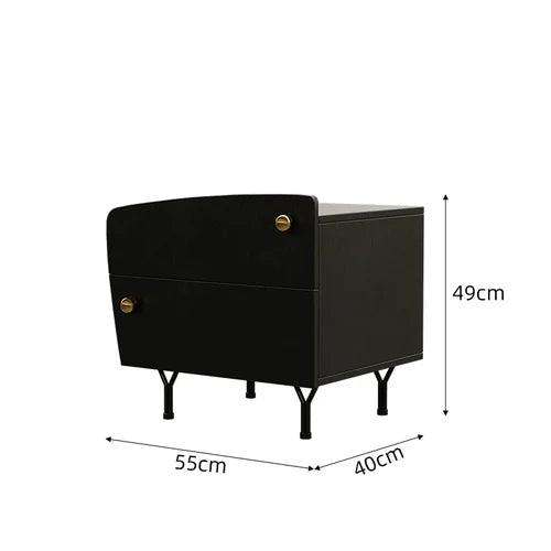 Nordic Style White Nightstand with Drawers - Modern Minimalist Bedside Table