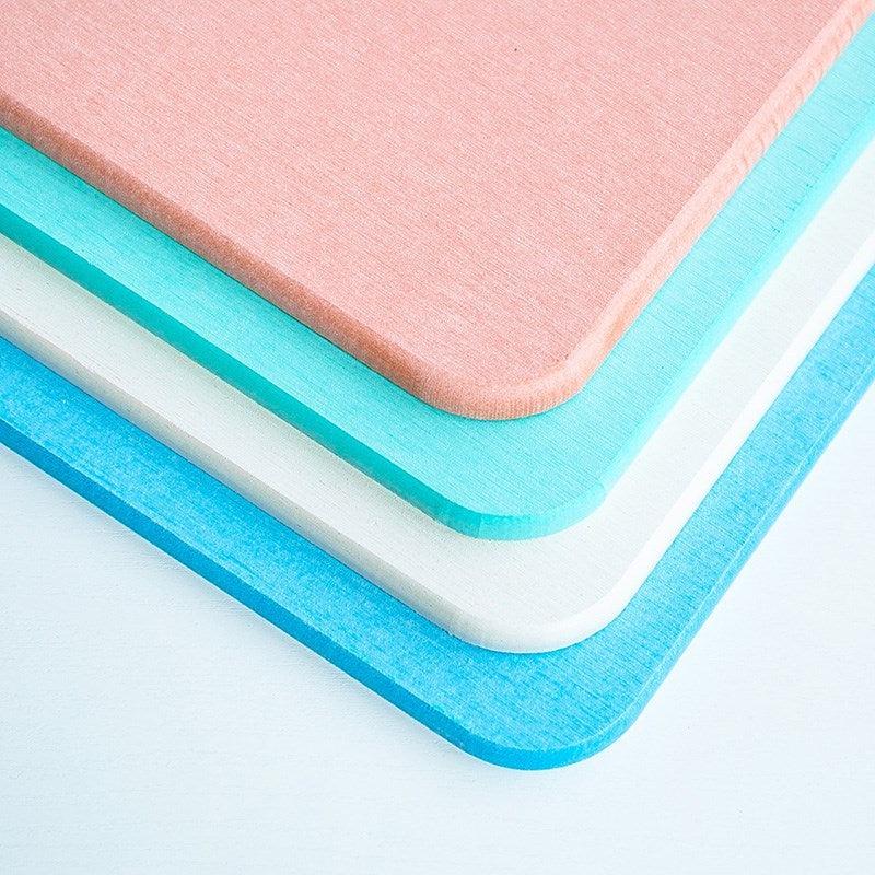 Absorbent Solid Color Bathroom Mat Set