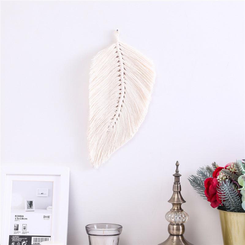 Hand-Woven Leaf Cotton Tapestry Tapestry