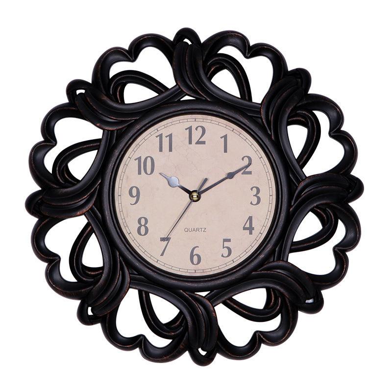 European Style 10 Inch Retro Wall Clock with Quartz Movement
