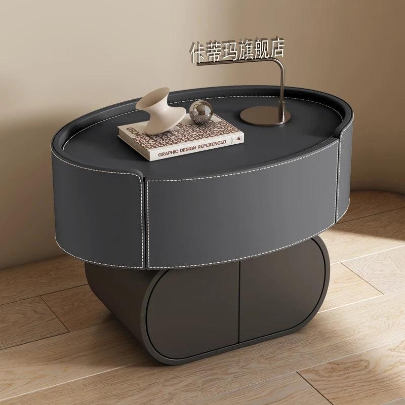 Luxury Modern Bedroom Nightstand with Drawers and Artistic Design