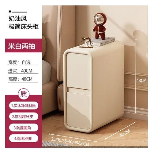 Nordic Minimalist Nightstands with European Drawers - Modern Indoor Furniture