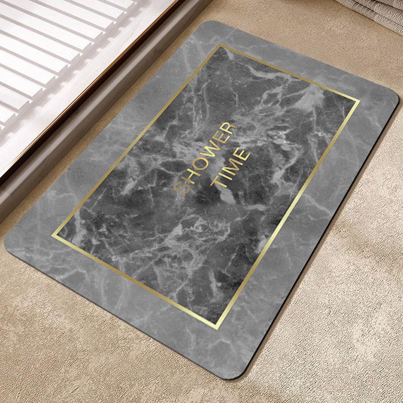 Marbling Bathroom Entrance Absorbent Floor Mat Household Quick-drying Diatom Ooze Floor Mat