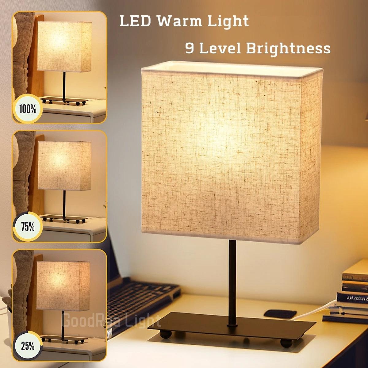 Japanese Style USB Dimmable Retro Table Lamp | Elegant Home Lighting Solution