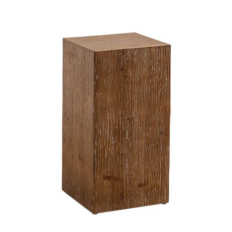 Solid Wood Rustic Coffee Table with Moveable Pastoral Style - Dark Wooden Living Room Corner Table