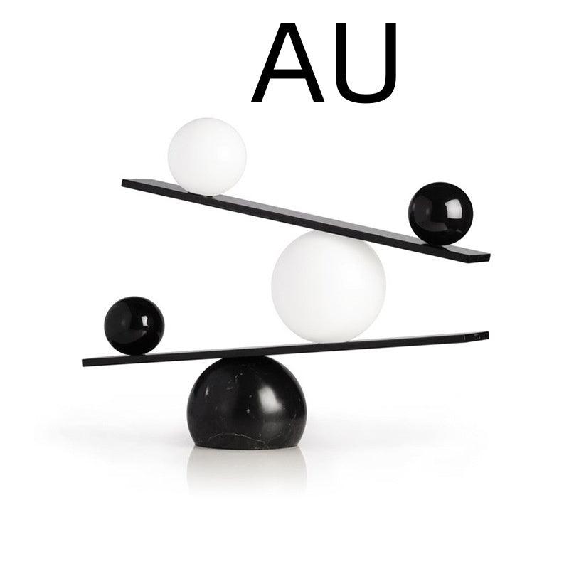 Modern Marble Glass Ball Table Lamp for Hotel Exhibition Hall Bedroom Decor