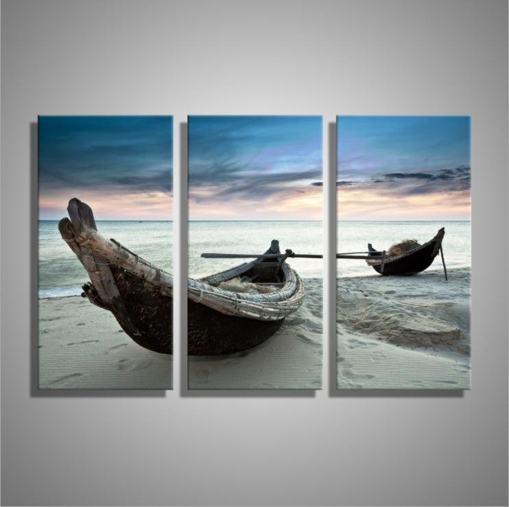 Coastal Serenity Canvas Trio - Nautical Wall Art Set for Home