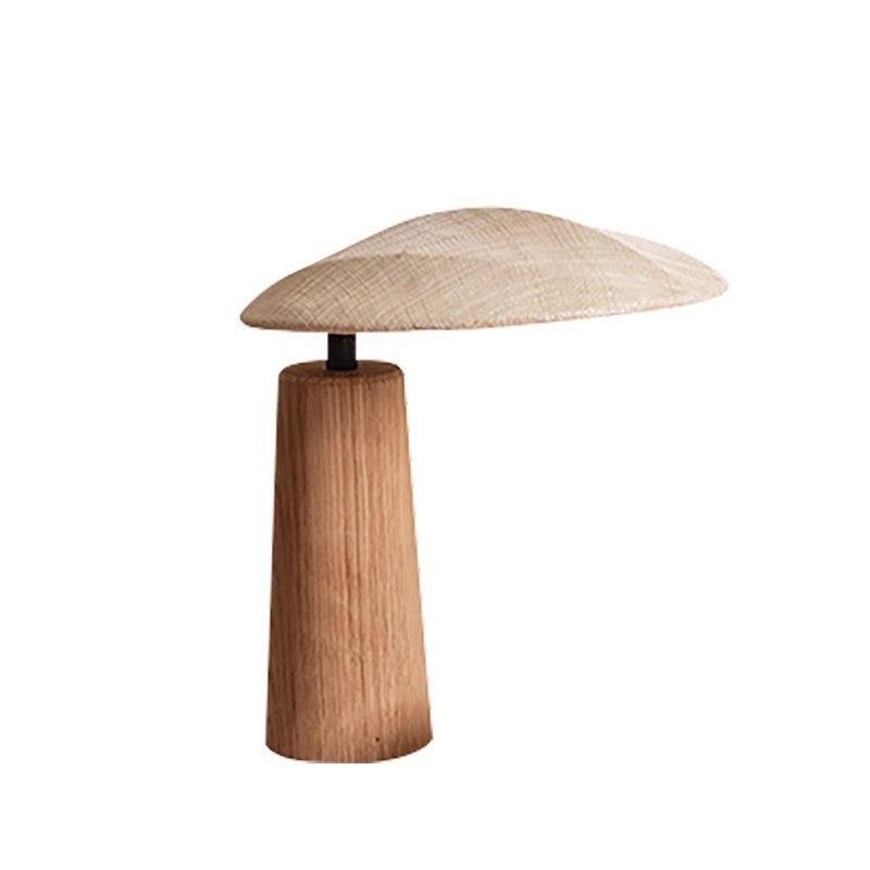 Modern Wood Grain Table Lamp with Splicing Design