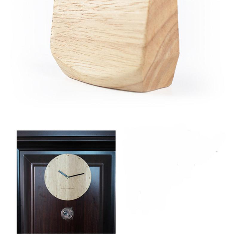 Modern Wooden Desk Clock with Sweep Movement - Elegant Table Ornament for Home Decor