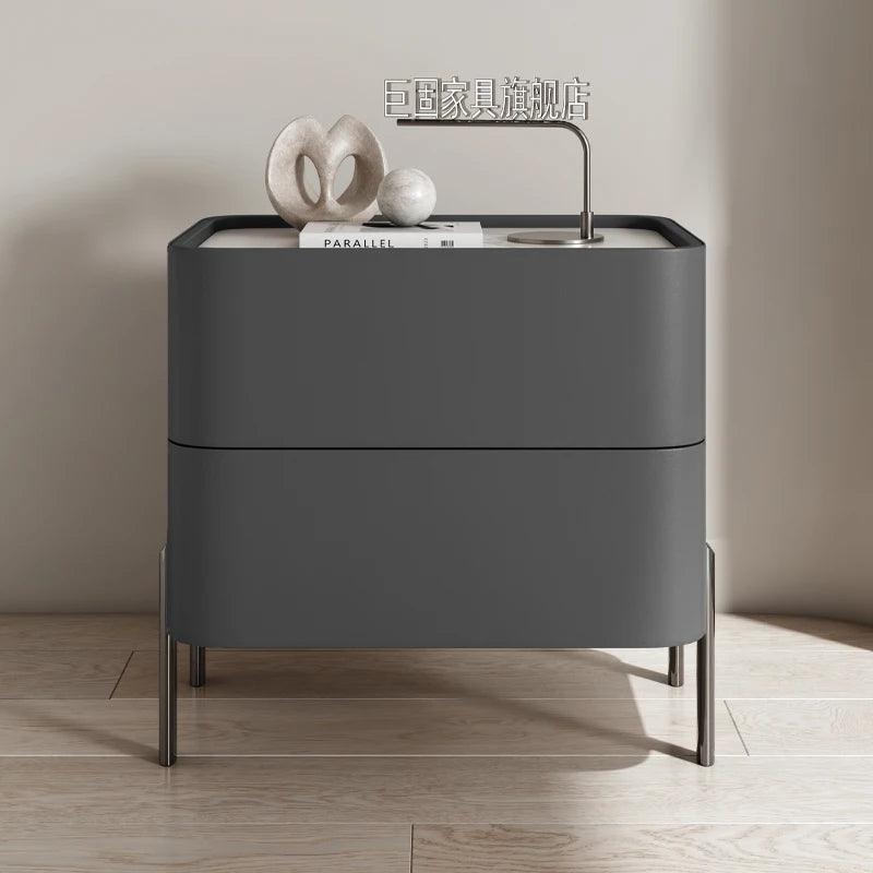 Nightstand with Modern Design and Storage Drawers for Bedroom