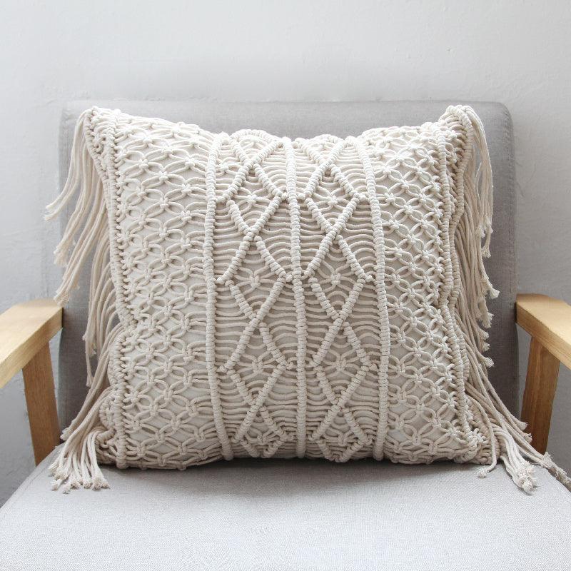 Cotton Rope Hand-woven Tassel Pillow Model Room Hotel Pillow Bohemian Pillow Tapestry