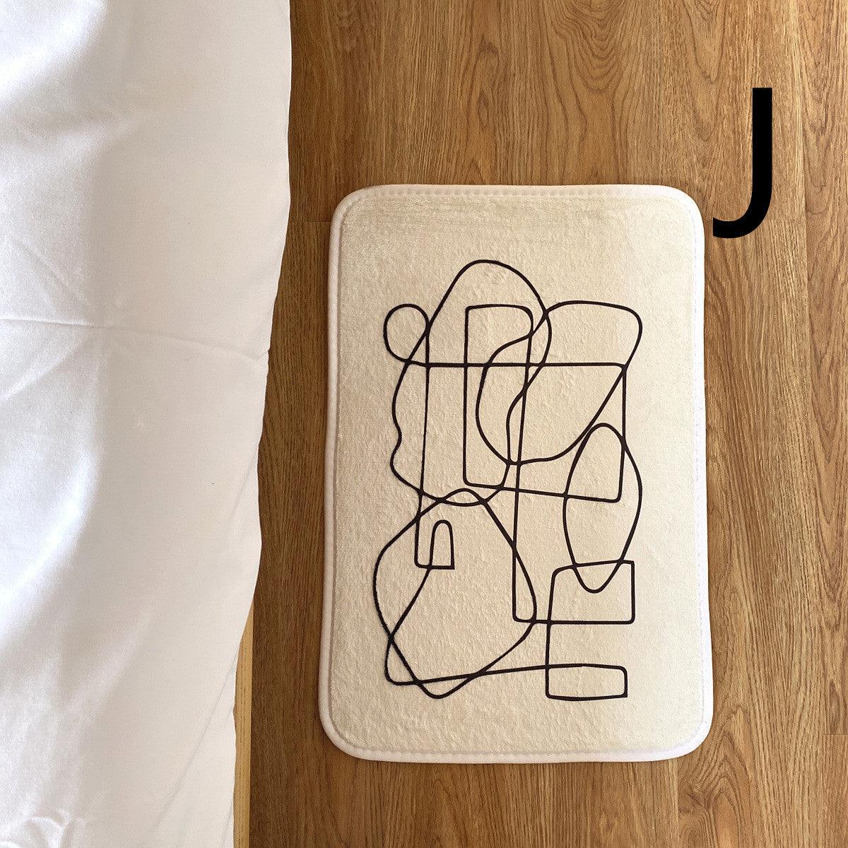 Cozy Nordic Coral Fleece Foot Mat - Stylish, Absorbent, and Non-slip