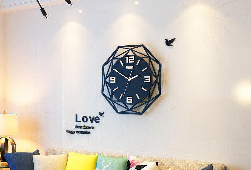 Illuminated Wall Clock with Solar-Powered Movement