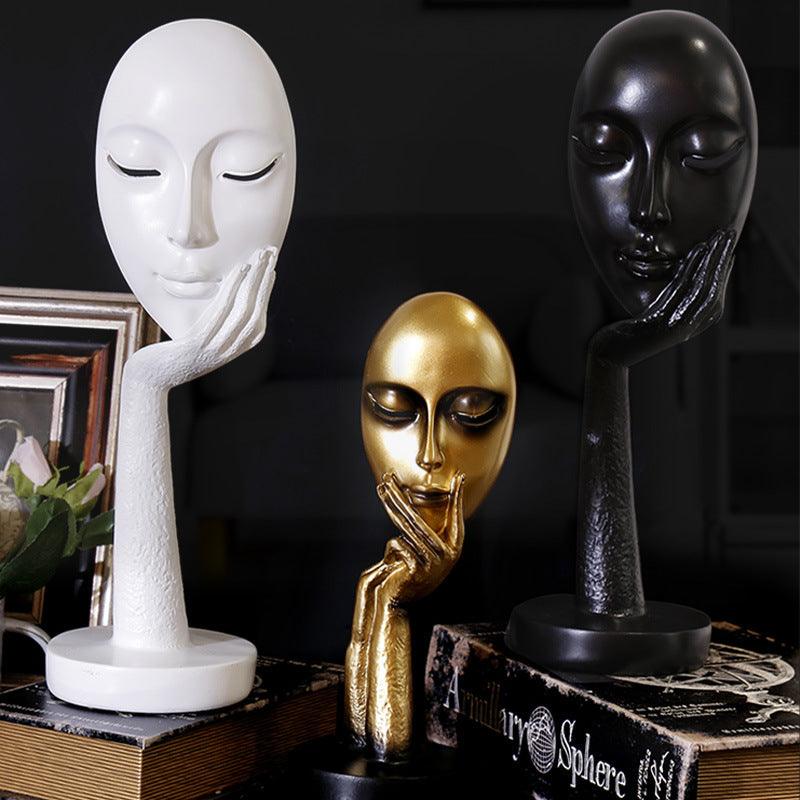 Abstract Thinker Lady Sculpture - Modern Nordic Home Decor Craft