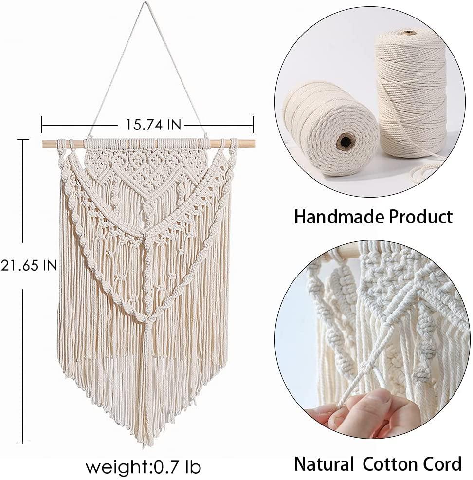 Macrame Wall Hanging Woven Tapestry - Boho Wall Decor