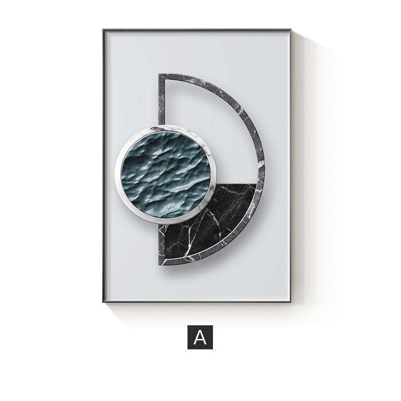 Geometric Abstract Canvas Wall Art Print for Home Decor