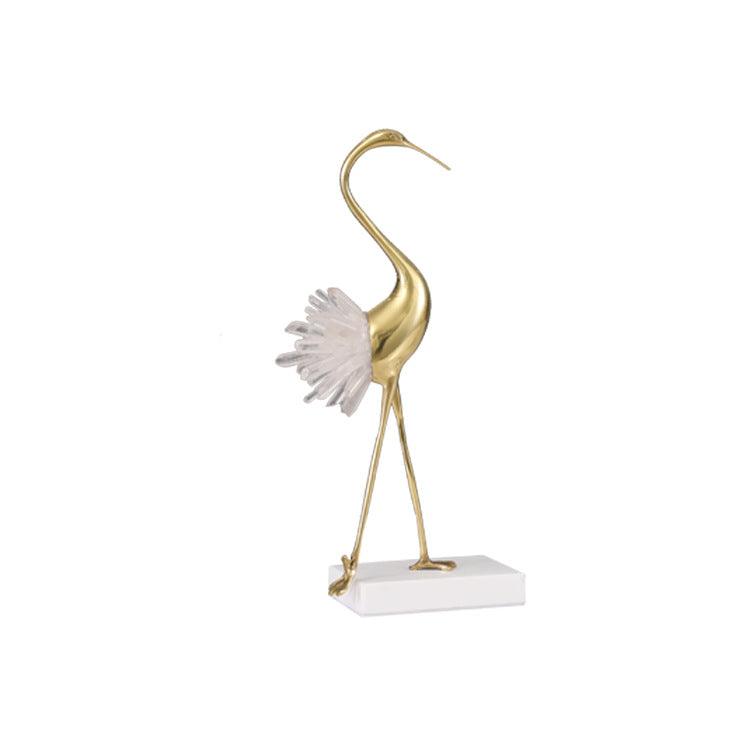 Elegant Crystal Crane Figurine for Home Decor