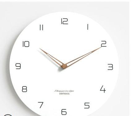 Modern Nordic Style Silent Wall Clock with Sweep Movement - 12 Inch, Geralt Environmental Protection Board Material