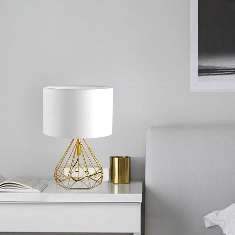 Nordic Retro Gold Geometric Table Lamp