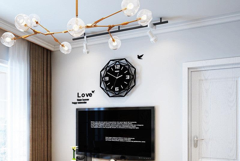 Illuminated Wall Clock with Solar-Powered Movement