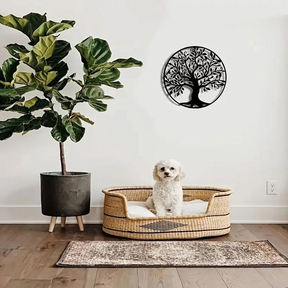 Elegant Tree of Life Metal Wall Sculpture - Modern Home Decor