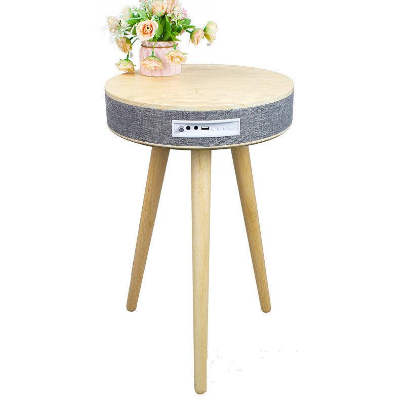 Wireless Charging Marble Coffee Table with Bluetooth Speaker
