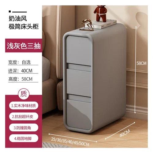 Nordic Minimalist Nightstands with European Drawers - Modern Indoor Furniture