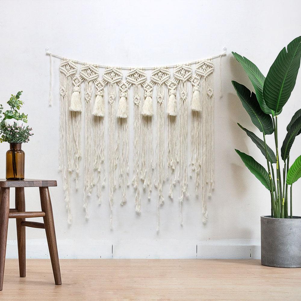 Boho Style Hand-Woven Tapestry Tassel Wall Hanging
