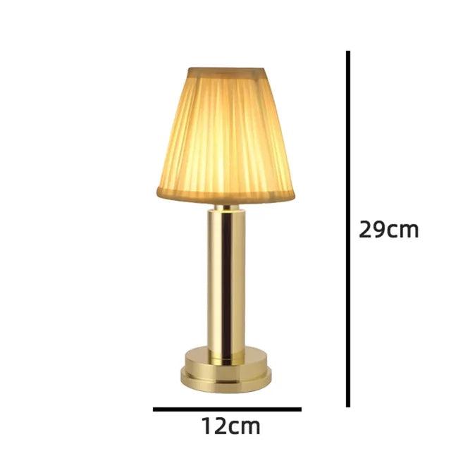 Wireless Dimmable Fabric Table Lamp for Bars and Bedrooms
