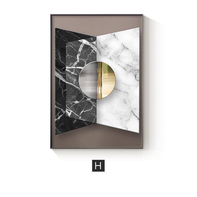 Geometric Abstract Canvas Wall Art Print for Home Decor