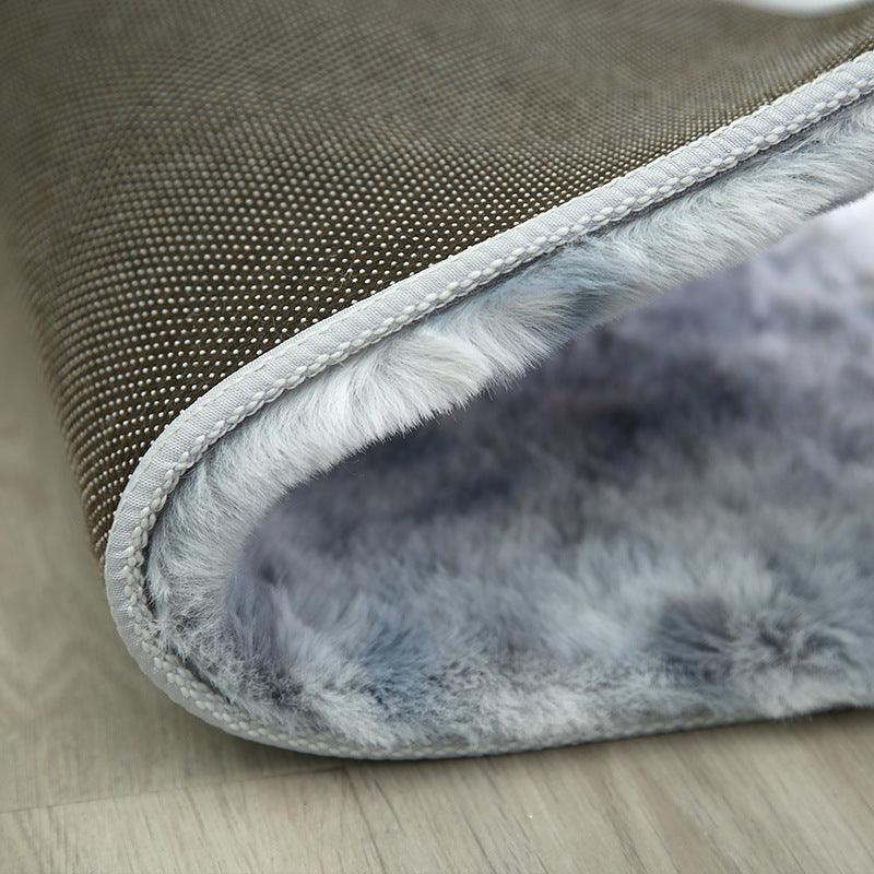 Rabbit Plush Tie-Dye Bathroom Mat Set - Soft Nordic Style Comfort for Your Bathroom Oasis