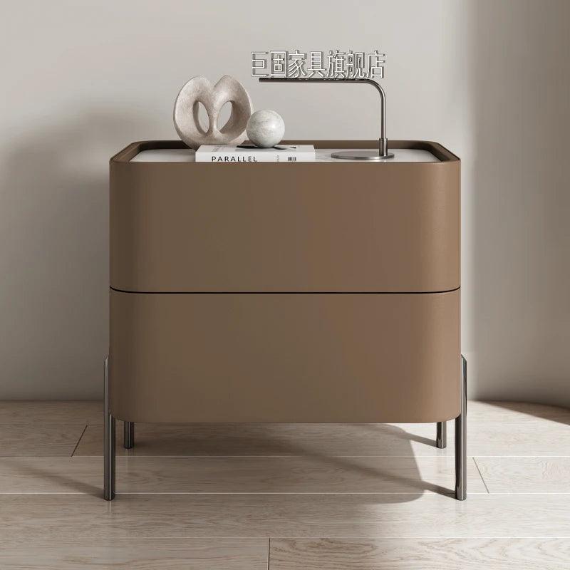 Nightstand with Modern Design and Storage Drawers for Bedroom